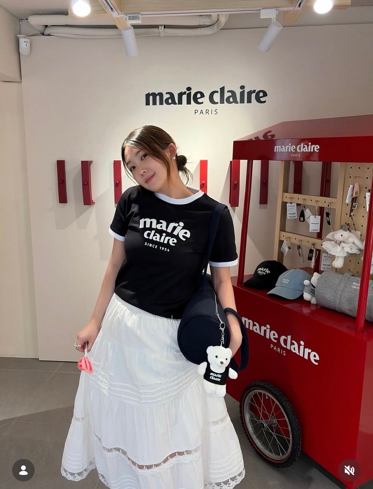 Marie Claire撞色tee