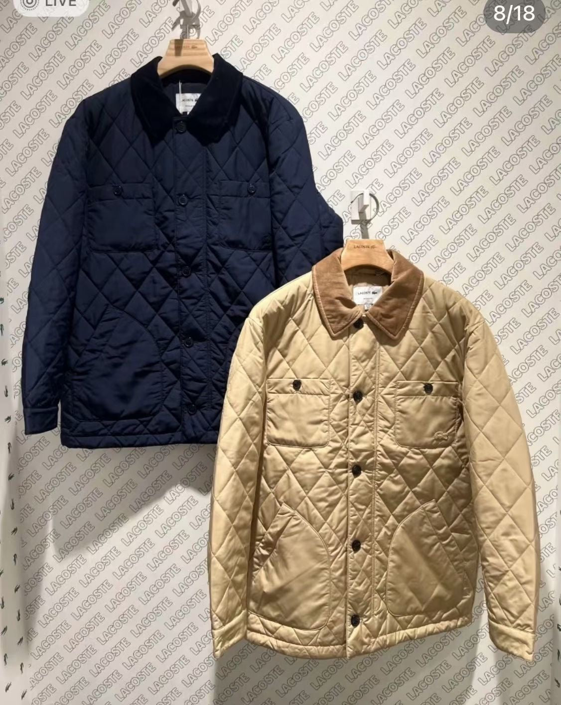 Lacoste 薄款夾棉褸