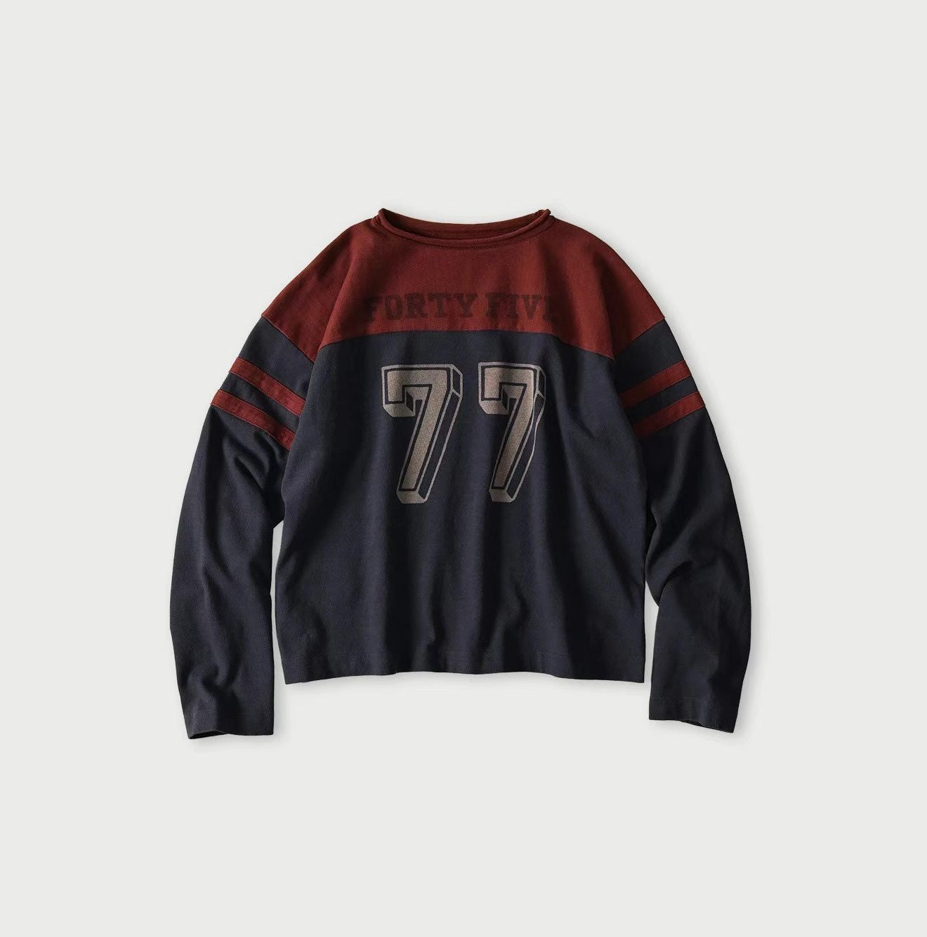 45R接拼77 logo tee