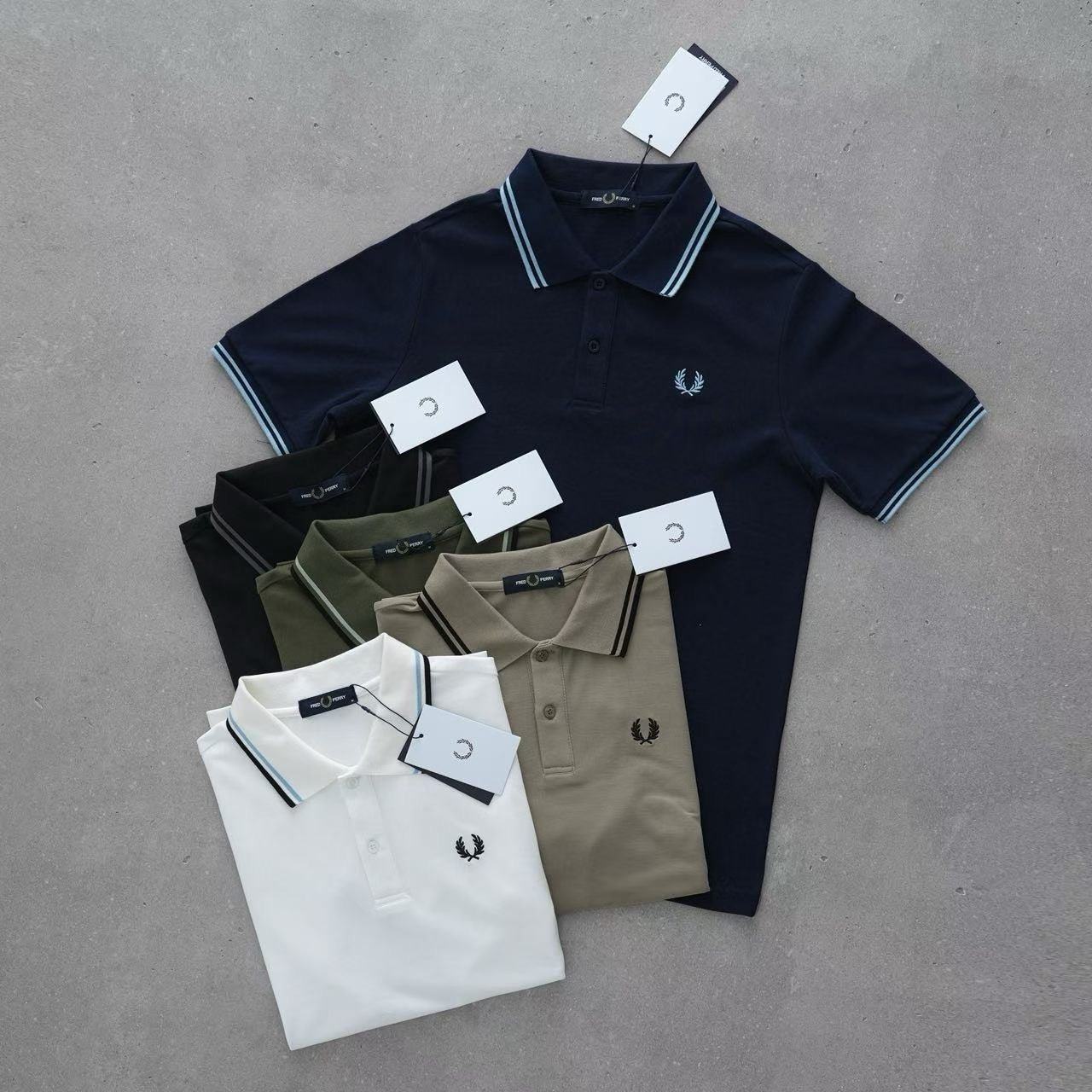 Fred perry撞色polo shirt