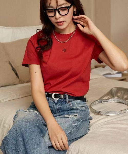 Mary Quant x publux flower 刺繡tee