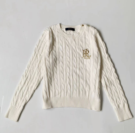 Polo麻花sweater