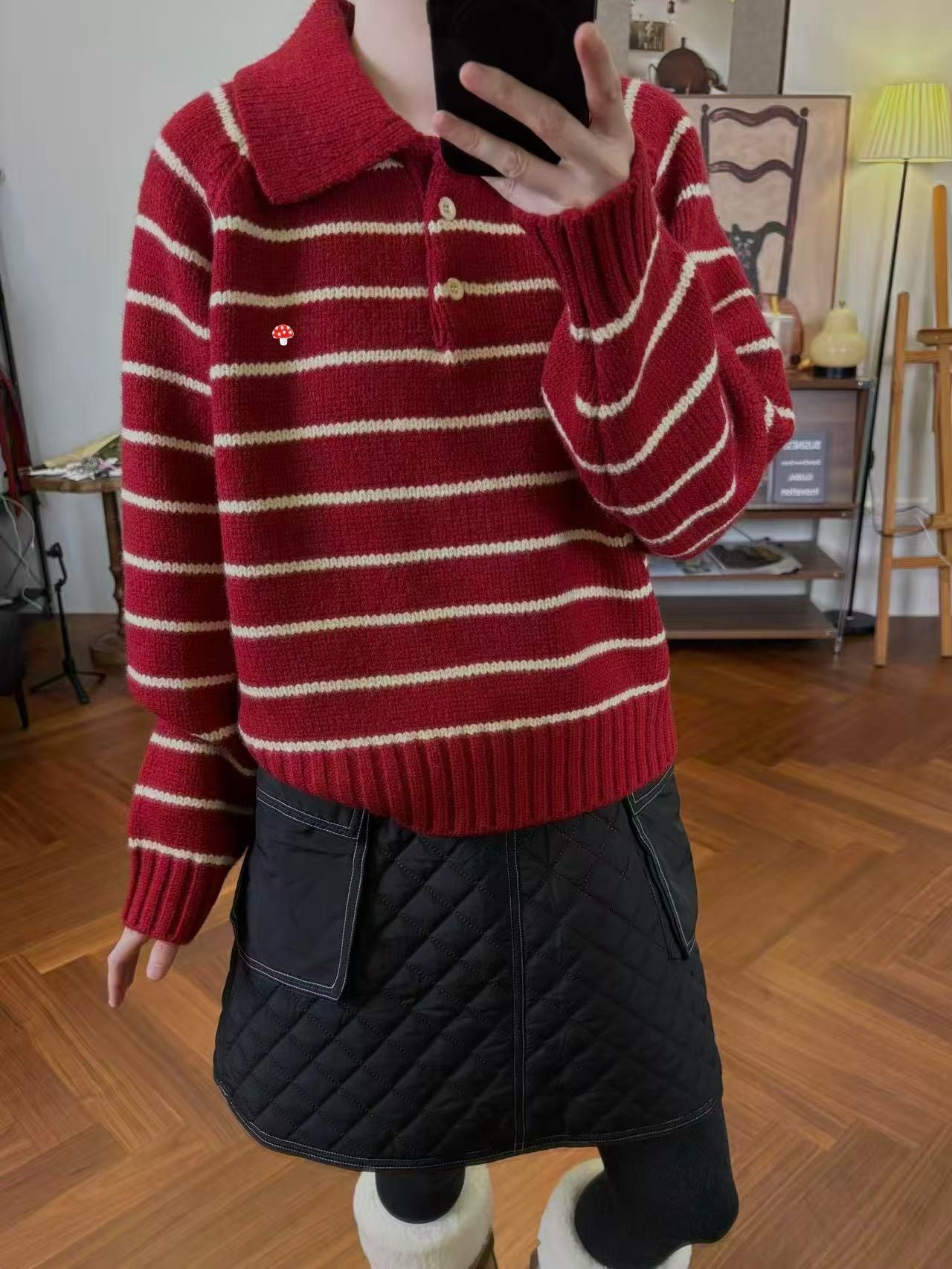 韓國Ade 磨菇polo shirt