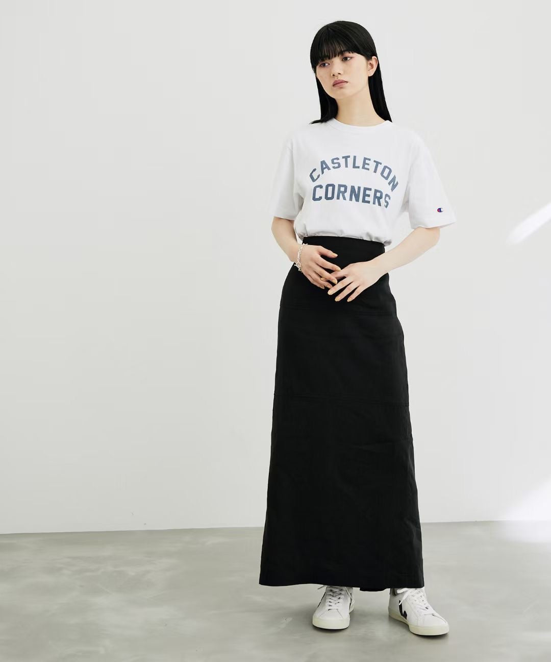 Champion logo 印花tee