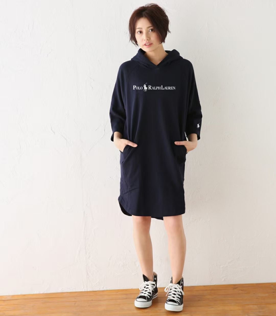 Polo hoodies 9分袖one piece