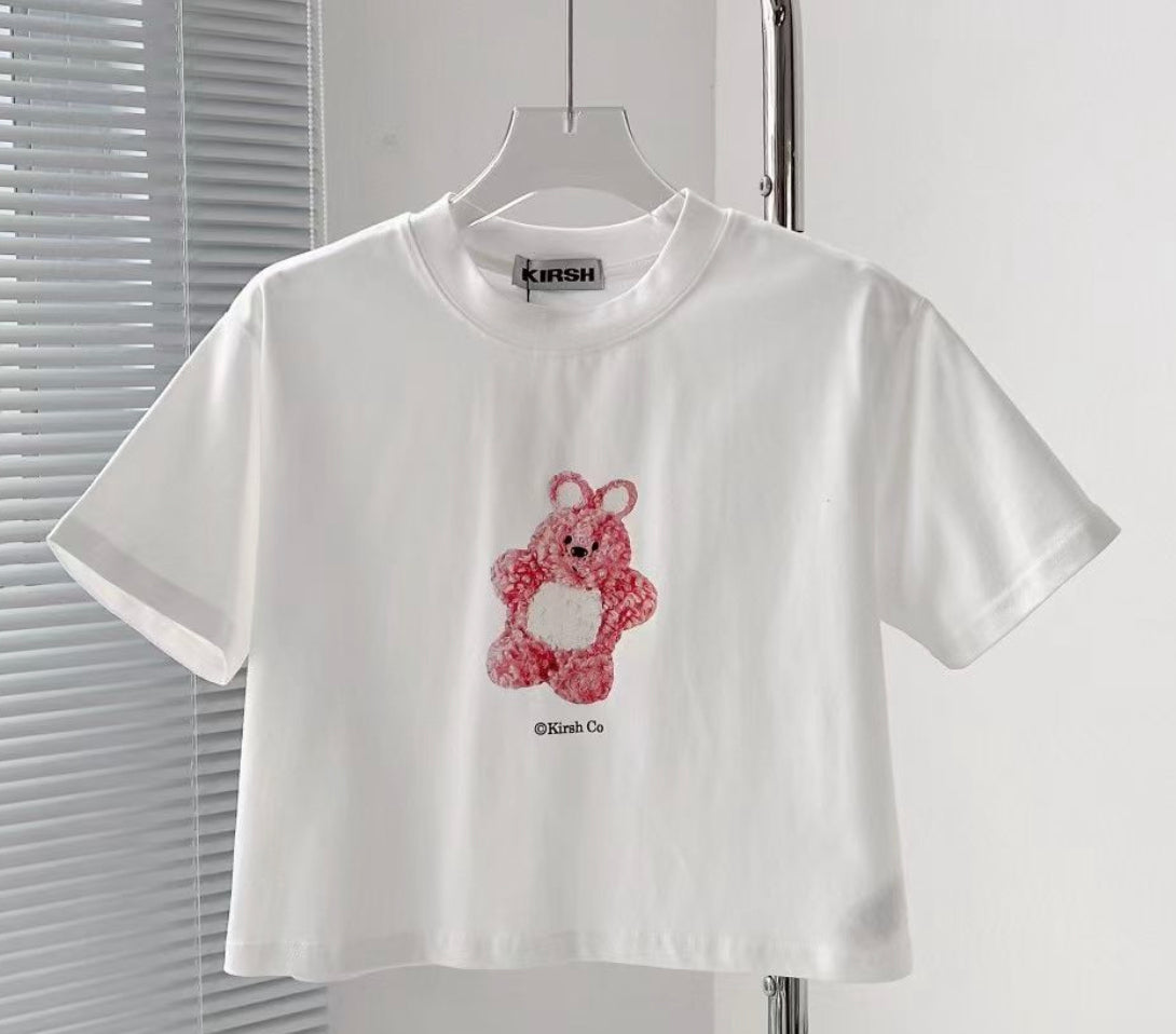 ★KIRSH★ Kirsh X Sunwonbird Rabbit Cherry Loose Fit T-Shirt KIRSH Cherry rabbit tee – Aimeebabe