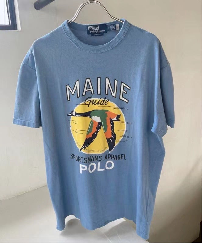 Polo復古pattern tee
