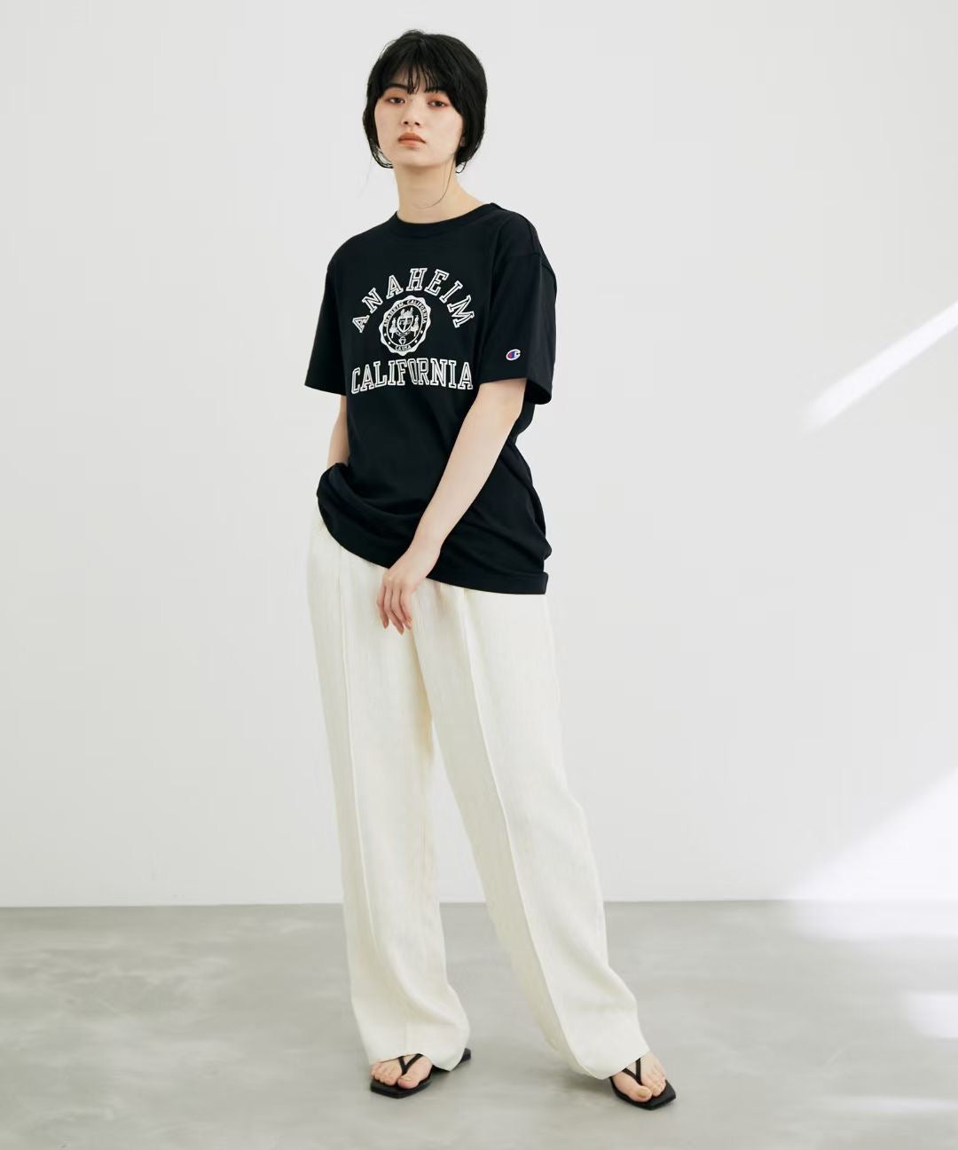 Champion logo 印花tee